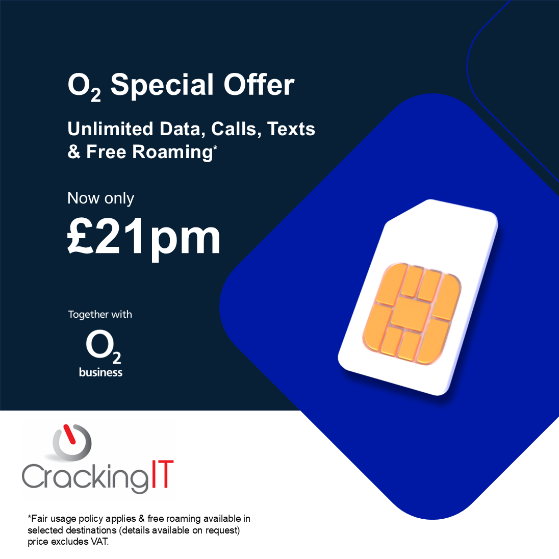 o2 Promotion £21 per sim